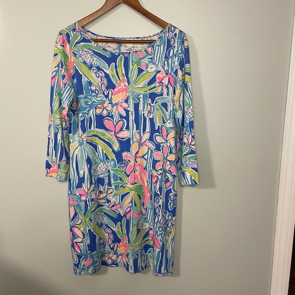 Lilly Pulitzer Dresses & Skirts - Lilly Pulitzer Dress Sz M Womens Marlowe Pop Up Jungle Hoppin Bright Tropical